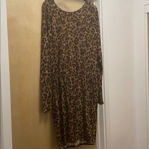 Animal print mini dress
